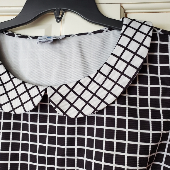 UK18 / US14 Bright & Beautiful grid pattern top - Picture 5 of 7